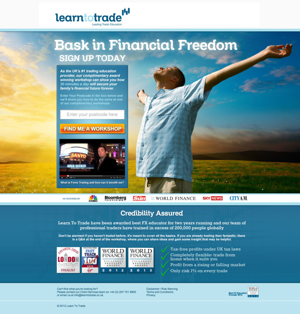 Campaign landing page design