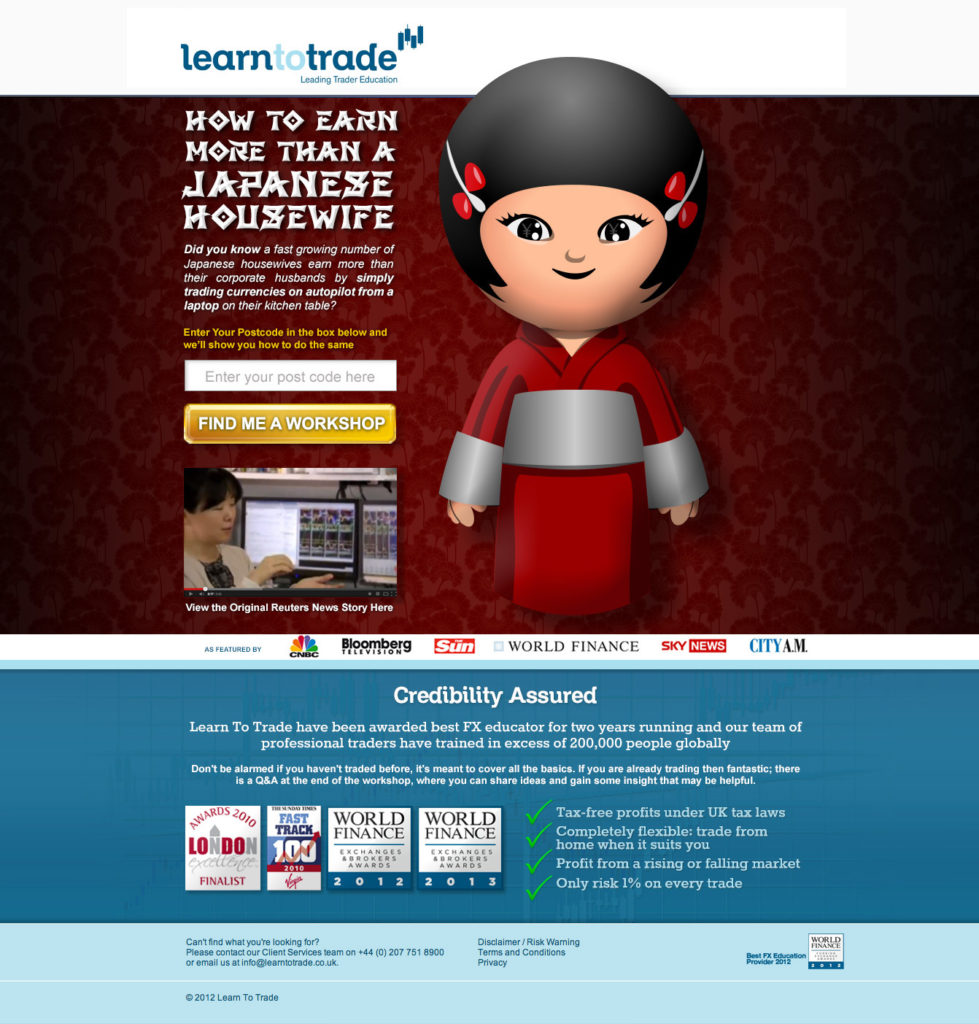 Campaign landing page design