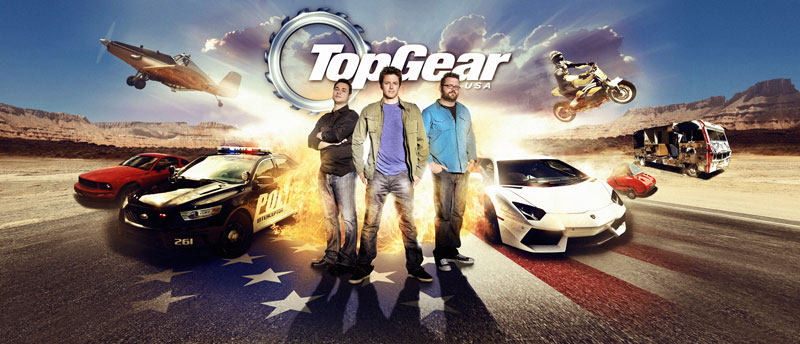 landscape graphic design for Top Gear USA poster