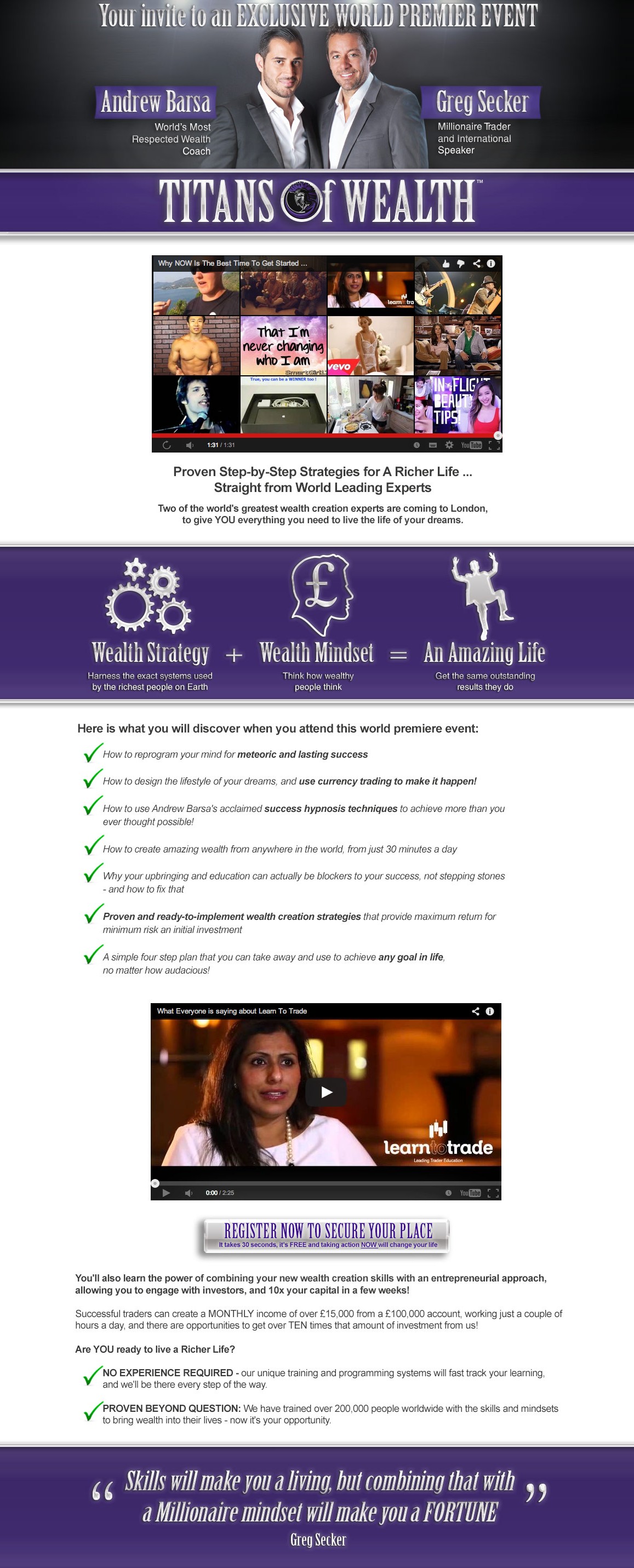 Campaign landing page design